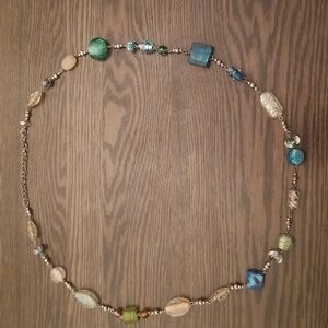 Glass Beads necklace 34"